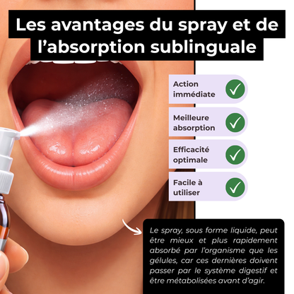Les avantages de notre spray Sweet Block : action immédiate, meilleure absorption, efficacité optimale, facile à utiliser !