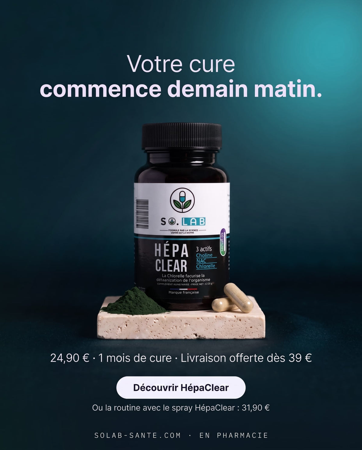 HepaClear Cure - Soutien hépatique & travail de fond
