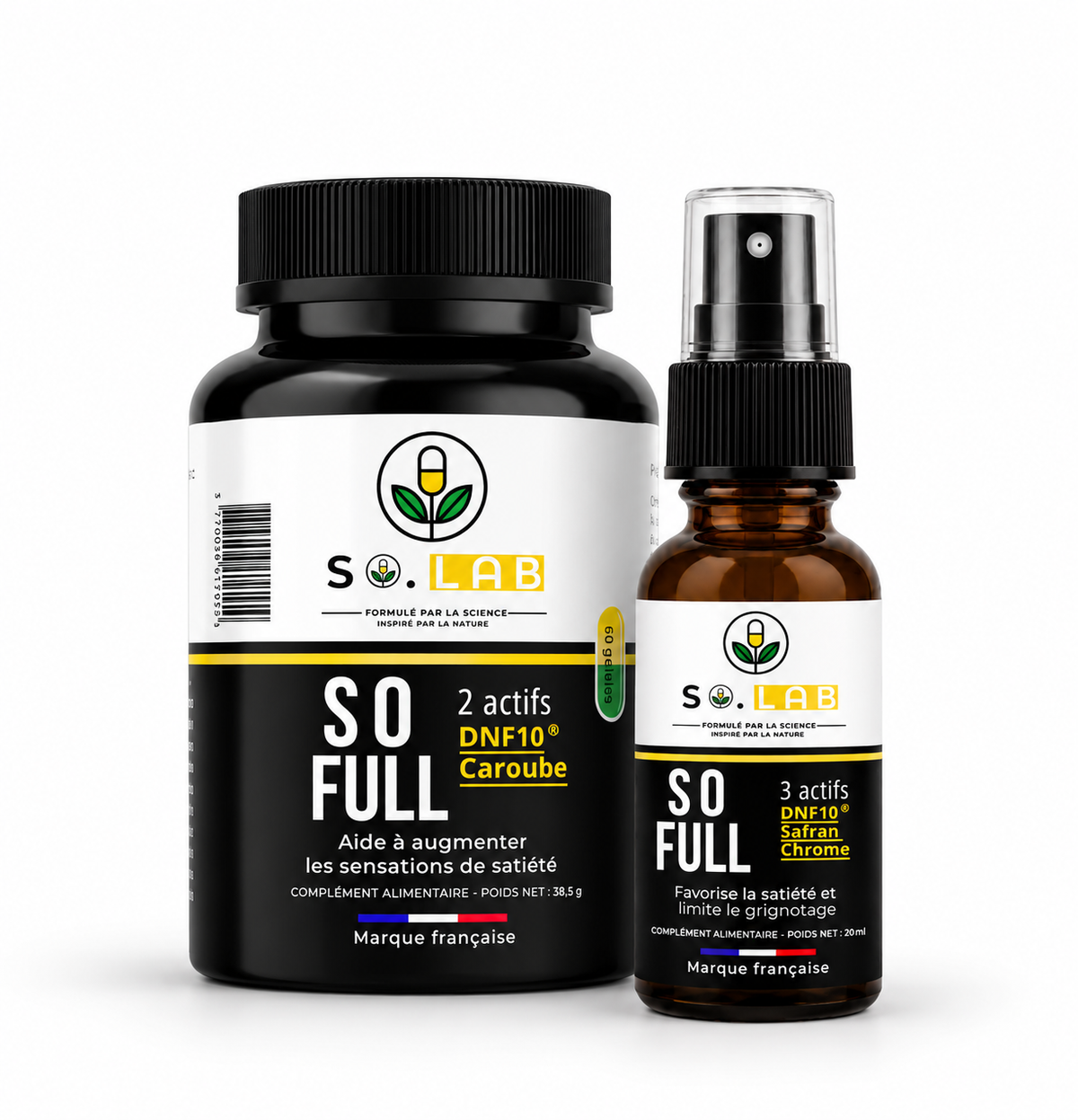 So’Full pack complet (spray + gélules) So.lab complément alimentaire satiété au DNF10